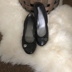 Coach black ballet shoes